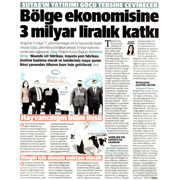 Bölge Ekonomisine 3 Milyar Liralık Katkı 