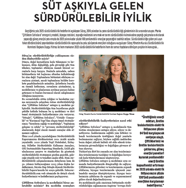 Sütaşkıyla Gelen İyilik