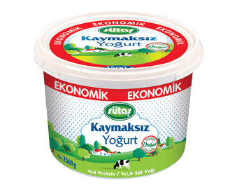 Sütaş Yarim Yagli Kaymaksiz Yogurt 2,5 kg