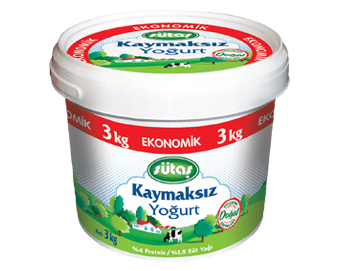 Sütaş Yarim Yagli Kaymaksiz Yogurt 3 kg