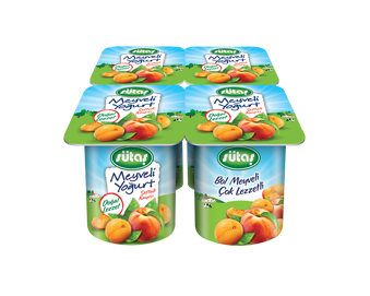Sütaş Meyveli Yoğurt Şeftali Kayısı 4x115 gr